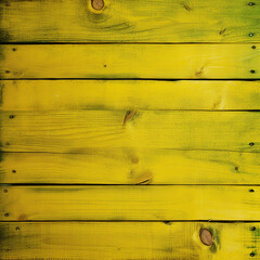 yellow green color Wood Planks background created with Generative Ai