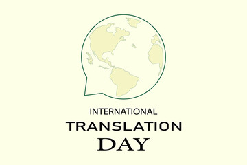 World translation day in soft colors suitable for banner and card background