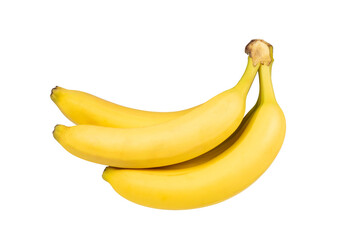 A bunch of yellow bananas. white background © two K