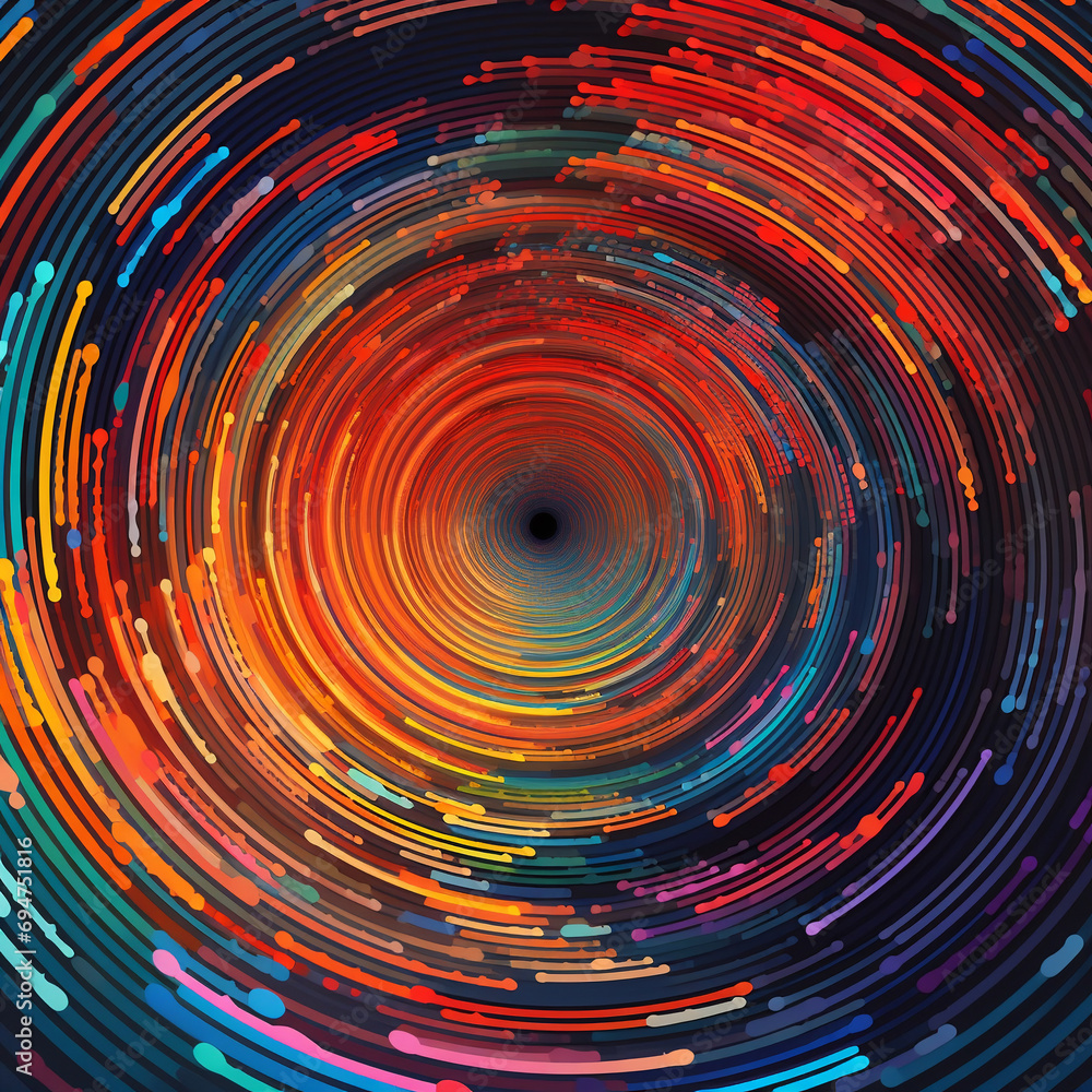 Aufkleber abstract background with colorful concentric circles. vector illustration for your design. ai.