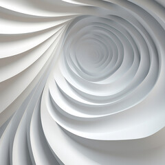 Obraz premium Abstract 3d render of white background with curved lines. Futuristic design. AI.
