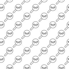 Drone and Magnifier vector Search for Quadcopter concept line seamless pattern