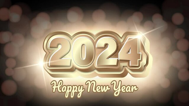 animation of happy new year 2024