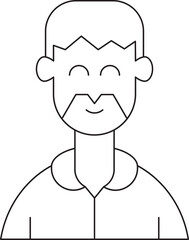 Beard Man Character Icon
