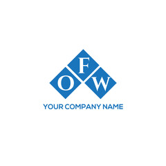 FOW letter logo design on white background. FOW creative initials letter logo concept. FOW letter design.
