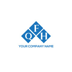 FQH letter logo design on white background. FQH creative initials letter logo concept. FQH letter design.

