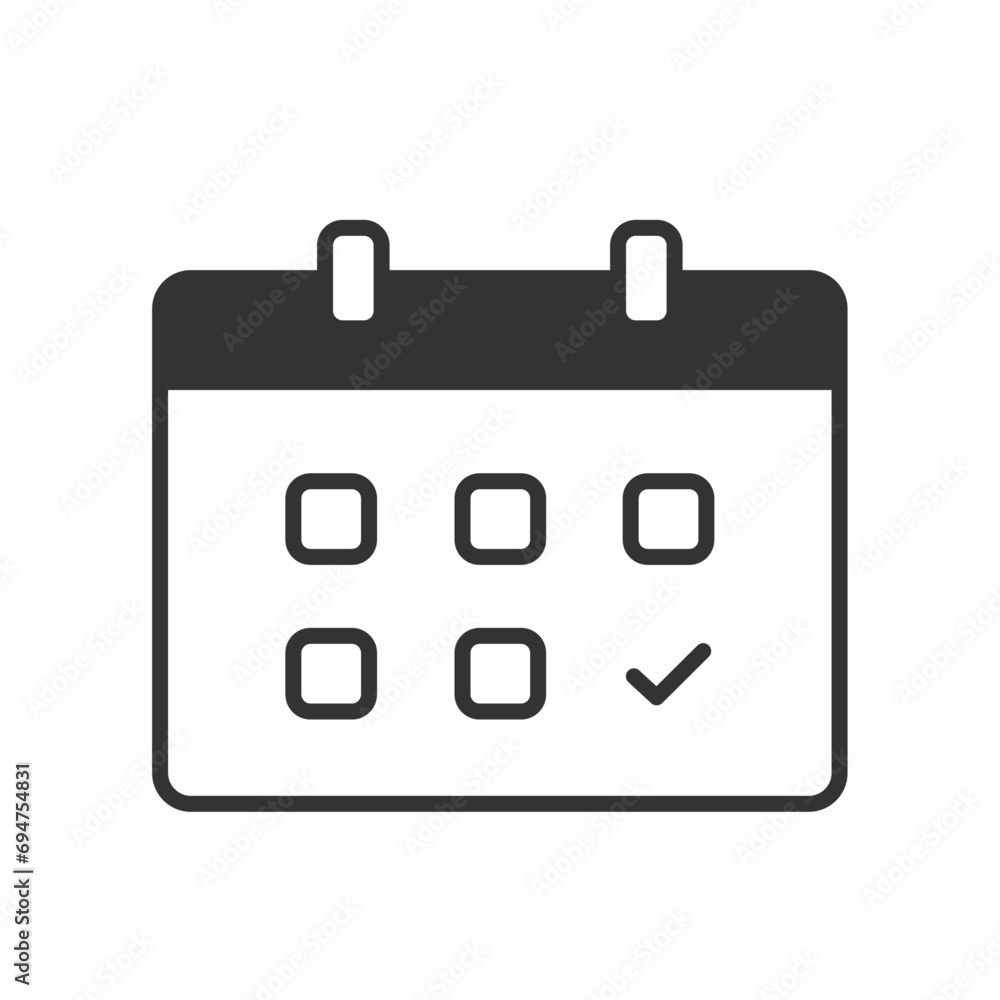 Poster calendar line icon set. editable stroke. for mobile app and web design. stock illustration