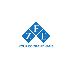 Fototapeta premium FZE letter logo design on white background. FZE creative initials letter logo concept. FZE letter design. 