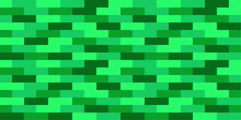 Green geometric seamless pattern. minecraft grass textures. army uniform color. perfect for backgrounds wallpaper and fabric