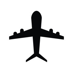 airplane icon isolated on white 