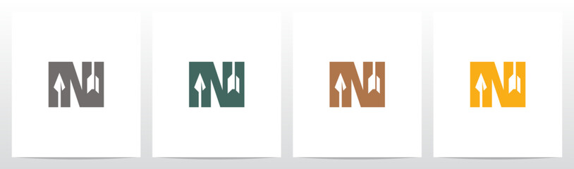 Arrow Archery Letter Logo Design N