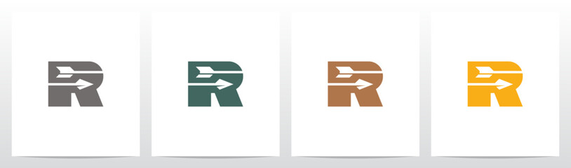Arrow Archery Letter Logo Design R