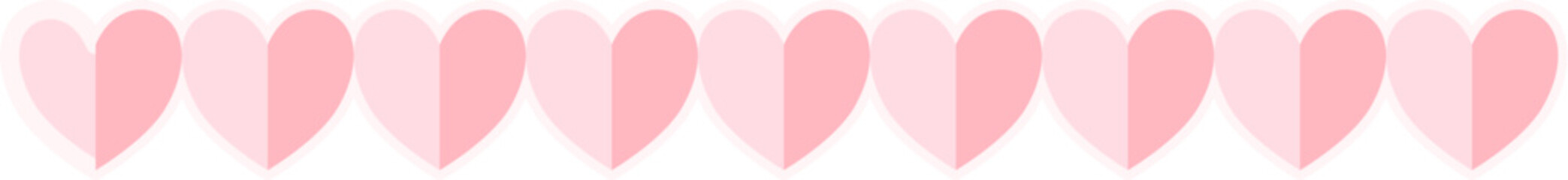Pink Heart Valentine Border Design Element