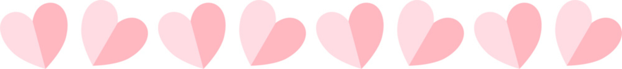 Pink Heart Valentine Border Design Element