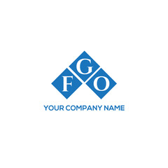 Fototapeta premium GFO letter logo design on white background. GFO creative initials letter logo concept. GFO letter design. 
