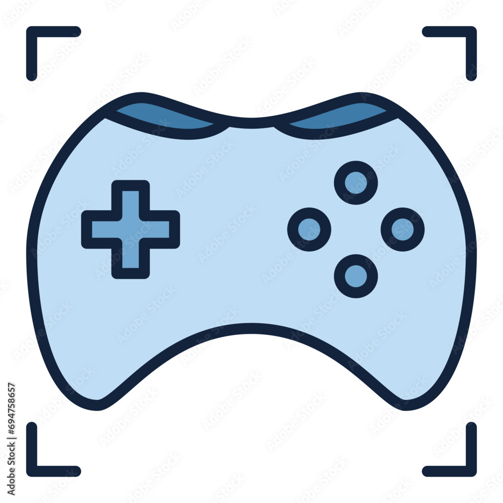 Aufkleber videogame controller vector wireless console joypad colored icon