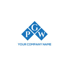 Fototapeta premium GPW letter logo design on white background. GPW creative initials letter logo concept. GPW letter design. 