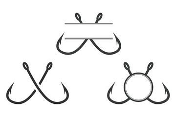 Fishing Hook Vector, Fishhook silhouette, Fishhook Monogram, Fishing Hook Set, Fishing Hook Logo, Retro Style Fishing Hooks Collection, Premium Quality Fishing Hook Vectors, Antique-Inspired Fishing 
