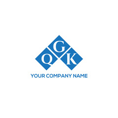 GQK letter logo design on white background. GQK creative initials letter logo concept. GQK letter design.
