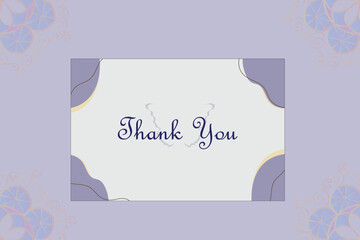 Hand-drawn Thank you greeting card vector for small business. 