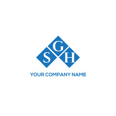 GSH letter logo design on white background. GSH creative initials letter logo concept. GSH letter design.
