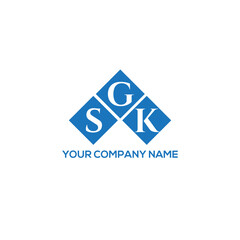 Fototapeta premium GSK letter logo design on white background. GSK creative initials letter logo concept. GSK letter design. 