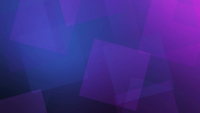 Blue and purple squares abstract tech corporate background with minimalist geometry motion design. Seamless loop. 4K footage