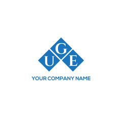 GUE letter logo design on white background. GUE creative initials letter logo concept. GUE letter design.
