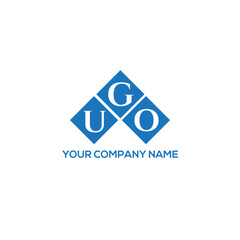 Fototapeta premium GUO letter logo design on white background. GUO creative initials letter logo concept. GUO letter design. 