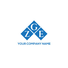 GZE letter logo design on white background. GZE creative initials letter logo concept. GZE letter design.
