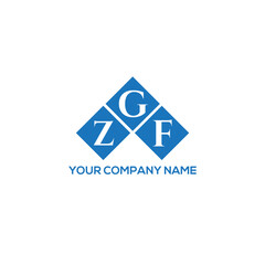 Fototapeta premium GZF letter logo design on white background. GZF creative initials letter logo concept. GZF letter design. 