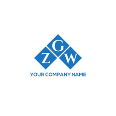GZW letter logo design on white background. GZW creative initials letter logo concept. GZW letter design.
