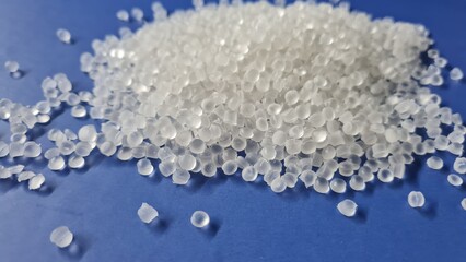 Soft PVC Compound on blue background