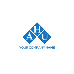 HAU letter logo design on white background. HAU creative initials letter logo concept. HAU letter design.
