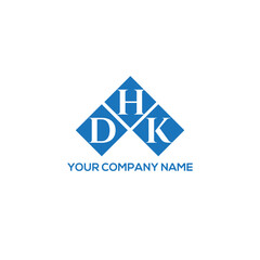 HDK letter logo design on white background. HDK creative initials letter logo concept. HDK letter design.

