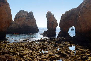 Ponta da Piedade, rock formations along the coastline near the town of Lagos, Algarve, Portugal