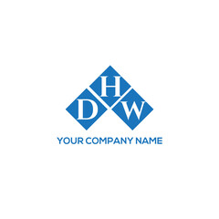 HDW letter logo design on white background. HDW creative initials letter logo concept. HDW letter design.
