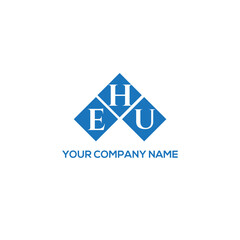 HEU letter logo design on white background. HEU creative initials letter logo concept. HEU letter design.
