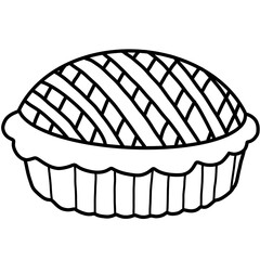 illustration of a cake outline 