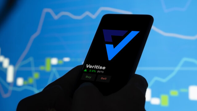 November 17th 2023. An investor analyzing the price of Veritise, the token coin $VTS on a crypto exchange sreen.