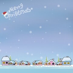 christmas card with snowman