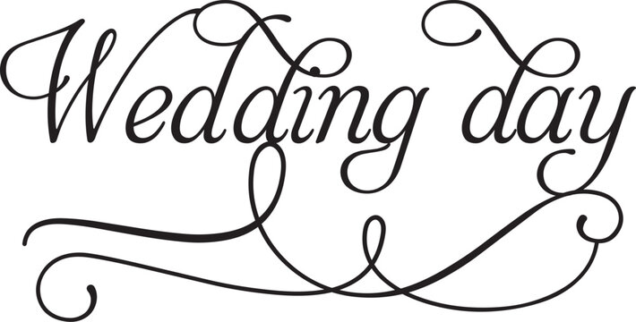 Wedding day sign design swirl laser cut