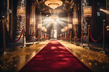 Fotobehang Glamour red carpet entrance © Arisctur