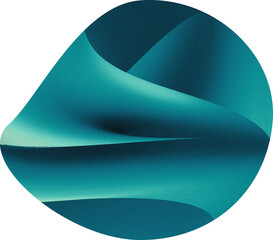 blue stone retro color abstract noise gradient blob shape png, transparent background	