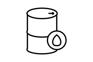 oil barrel icon. icon related with energy and technological development . line icon style. Simple vector design editable