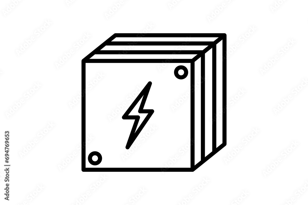 Poster fuel cell icon. icon related with energy and technological development . line icon style. simple vec