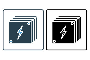 fuel cell icon. icon related with energy and technological development . solid icon style. Simple vector design editable