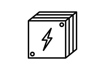 fuel cell icon. icon related with energy and technological development . line icon style. Simple vector design editable
