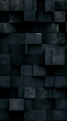 Dark concrete tile texture, modern black wall pattern. Seamless.
