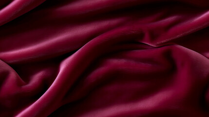Obraz premium Elegant burgundy velvet fabric texture with soft folds. Seamless texture.